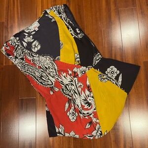 Anthropologie Yoana Baraschi Blouse Sleeveless Top Wrap‎ Paisley Colorblock Sz S